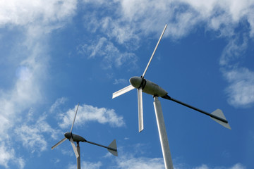 Wind turbine and the sky for engine.