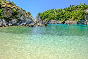 Fototapeta na wymiar Beach Paleokastritsa on the Island Corfu, Greece.