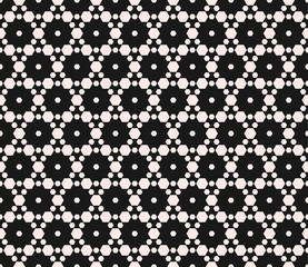 Subtle geometric seamless pattern with small hexagons. Abstract modern texture, delicate hexagonal grid. Stylish monochrome background. Dark elegant design for decoration, covers, digital, web, cloth