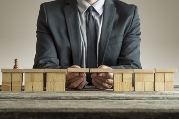 Building bridge to span a gap for chess piece pawn