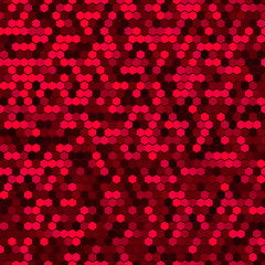 Fototapeta na wymiar Red Hexagon Background. Abstract Seamless Pattern.