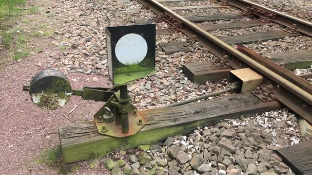 Schienen, Weichen Reisen, Eisenbahn, Koffer