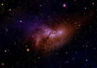 galaxy in a free space