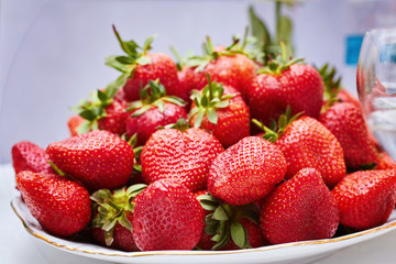 Strawberry on a plate