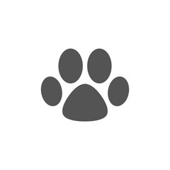 Animal paw silhouette, icon, logo
