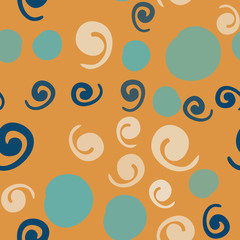 Background texture with many twirls and spots, vector pattern