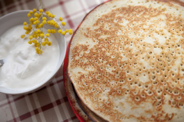 delicious pancakes on  plate