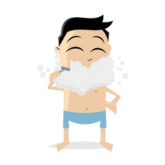 clipart of a shaving man