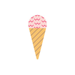 Ice cream in flat style