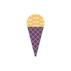 Ice cream in flat style