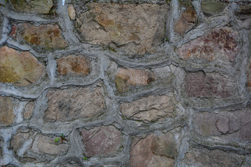 Stone wall of the old temple