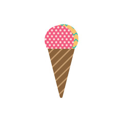 Ice cream in flat style. Vector illustration