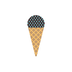 Ice cream in flat style. Vector illustration