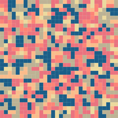 geometric seamless vector bright pattern with multi colored square tiles