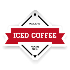 Iced Coffee vintage sign
