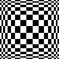 Fototapeta premium Optical Illusion. Vector 3d Art. Distortion Dynamic Effect. Geometric Magic Background.