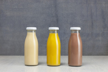 Juice Bottle Mock-Up - Three Bottles