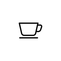 cup icon on white background