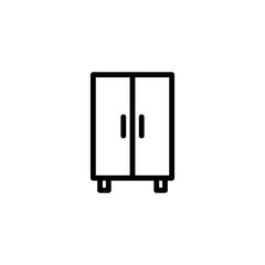 wardrobe icon on white background