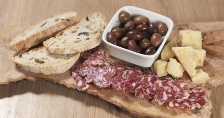 italian antipasti appetizers from table