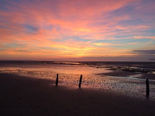 Couché de soleil Villerville 
