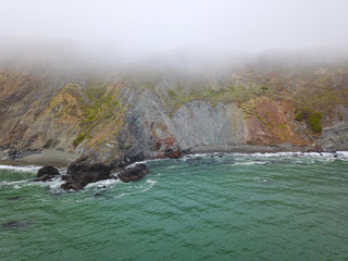 Fog, Pacific Ocean and California Coast