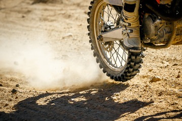 Fototapeta na wymiar Dirt bike on track