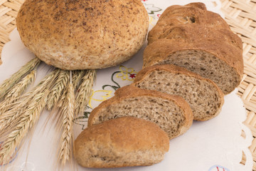glass of milk and bread
