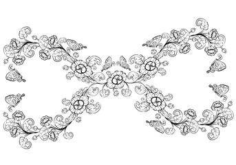 vintage flower, vector