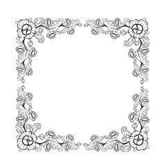 vintage flower, vector