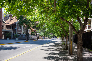 Street of Providencia commune in Santiago, Chile