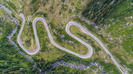 Transfagarasan highway in Romania