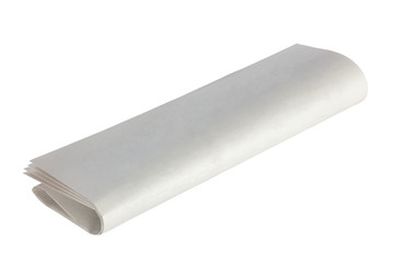 Blank newspaper mockup on the white background.