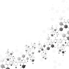 Abstract molecules medical background