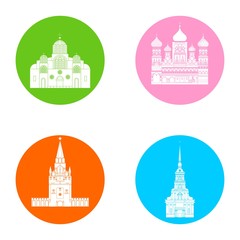 russia icons set
