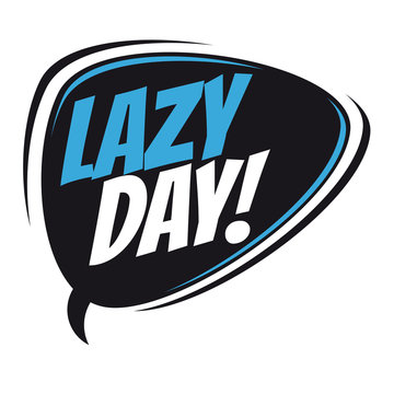lazy day retro speech balloon