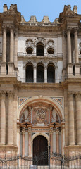 MALAGA, ANDALUCIA/SPAIN - JULY 5 : View towards the Cathedral in Malaga Costa del Sol Spain on July 5, 2017