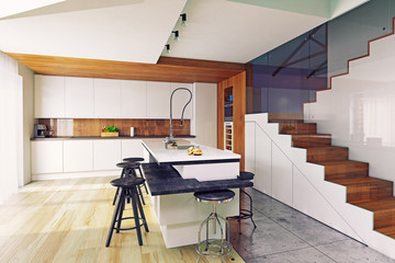 modern kitchen interior