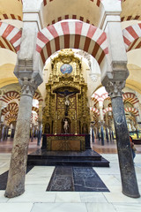 Fototapeta premium Inside the Grand Mosque Mezquita cathedral of Cordoba, Andalusia