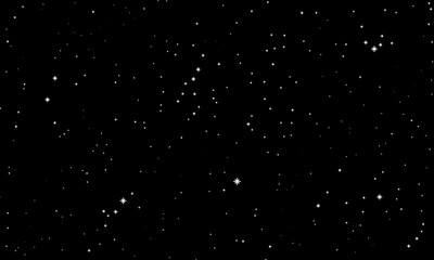 Naklejka na ściany i meble Abstract white stars in a black sky