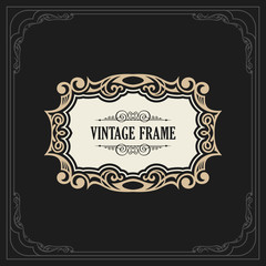 Calligraphic Elegant Ornament Frame Lines. Restaurant menu. Luxury Horizontal vintage ornate greeting card