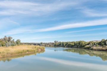 Fototapeta na wymiar The Orange River (Gariep River) at Grootdrink