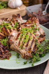 Grilled pork chops