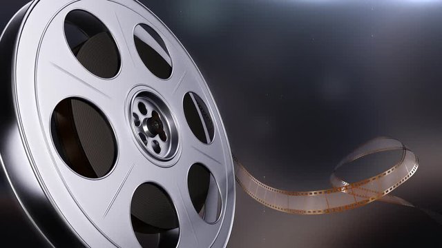 Movie Theater Film Reel Background in Loop