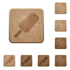 Ice lolly wooden buttons