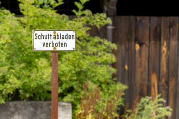 Debris is not allowed