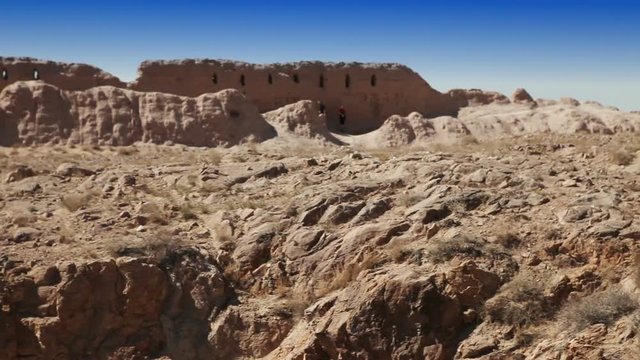 Ayaz-kala the fortress of winds is located in the territory of Ancient Khwarezm, Uzbekistan