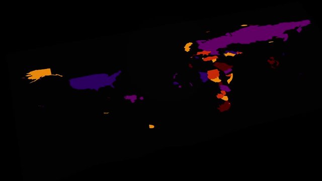 Animation depicting the world coming together. Unity concept.