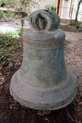 Fototapeta premium MALAGA, ANDALUCIA/SPAIN - JULY 5 : Bell outside the Cathedral in Malaga Costa del Sol Spain on July 5, 2017