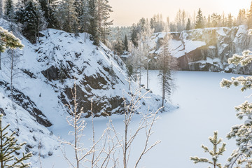 Ruskeala marble quarry, Karelia, Russia